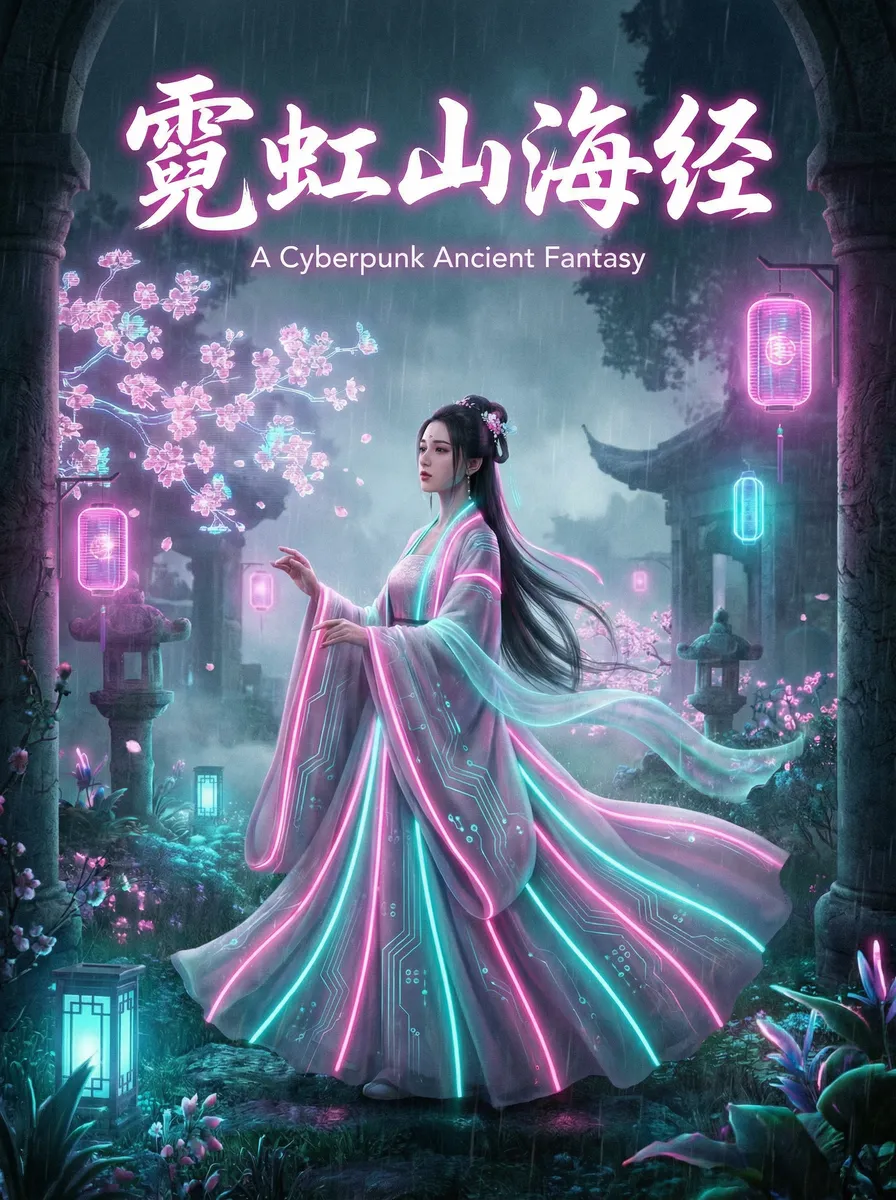 天猫双11全球狂欢节 古风奇缘短剧 - 霓虹山海经海报
